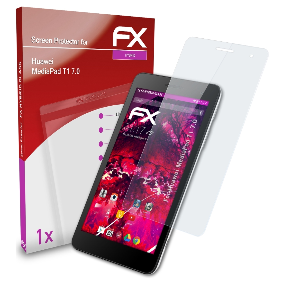 Schutzglas(für 7.0) ATFOLIX T1 MediaPad Huawei FX-Hybrid-Glass