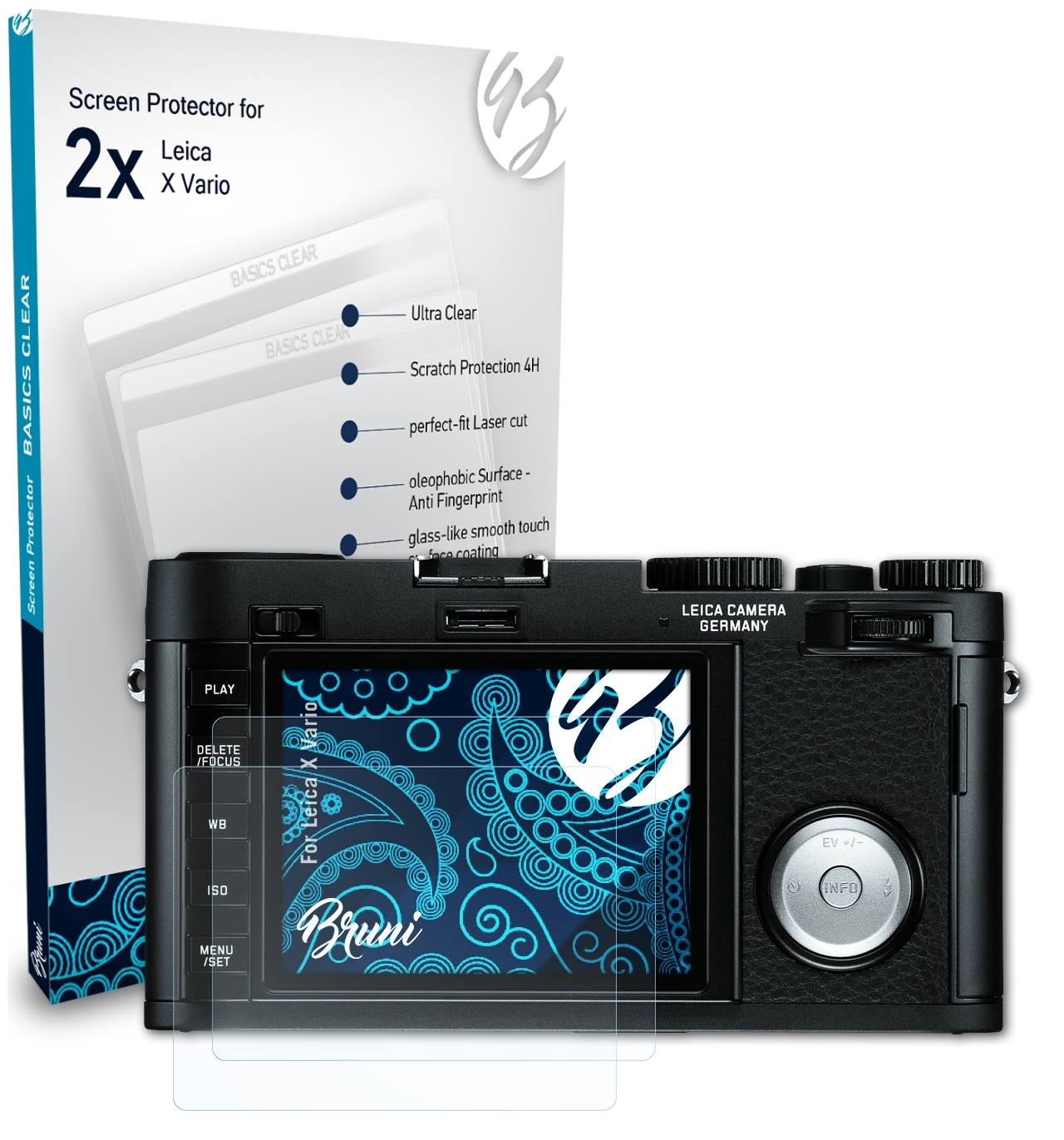 Leica BRUNI Basics-Clear 2x Vario) Schutzfolie(für X