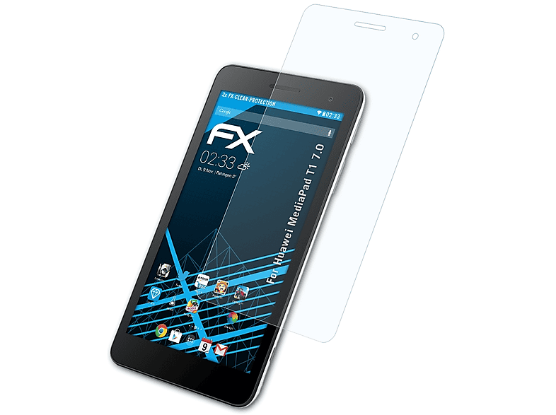 ATFOLIX 2x FX-Clear Displayschutz(für Huawei MediaPad T1 7.0)