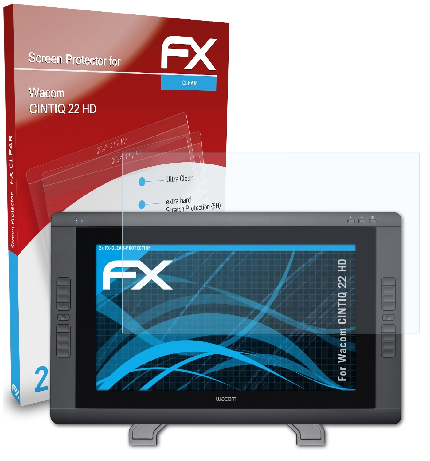 HD) ATFOLIX 22 2x Displayschutz(für Wacom FX-Clear CINTIQ