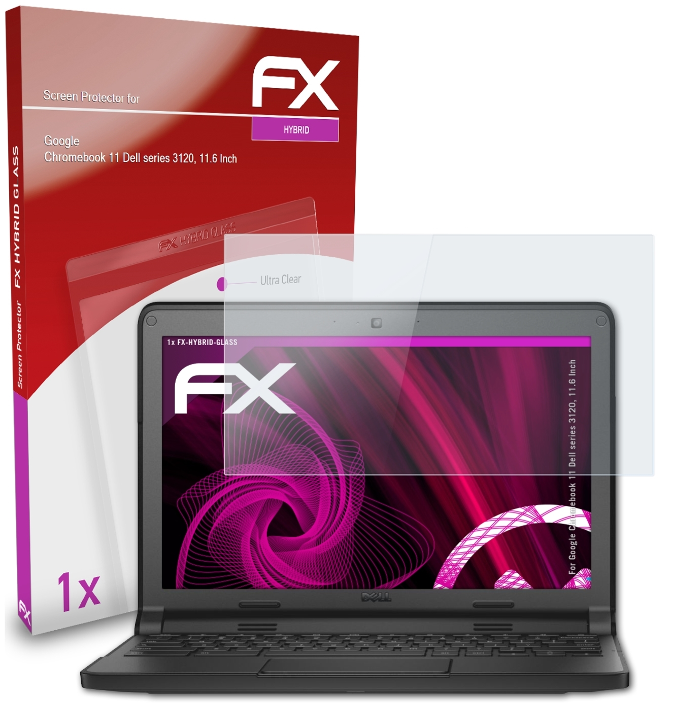series Google ATFOLIX Chromebook 11 (Dell FX-Hybrid-Glass 11.6 Inch)) 3120, Schutzglas(für