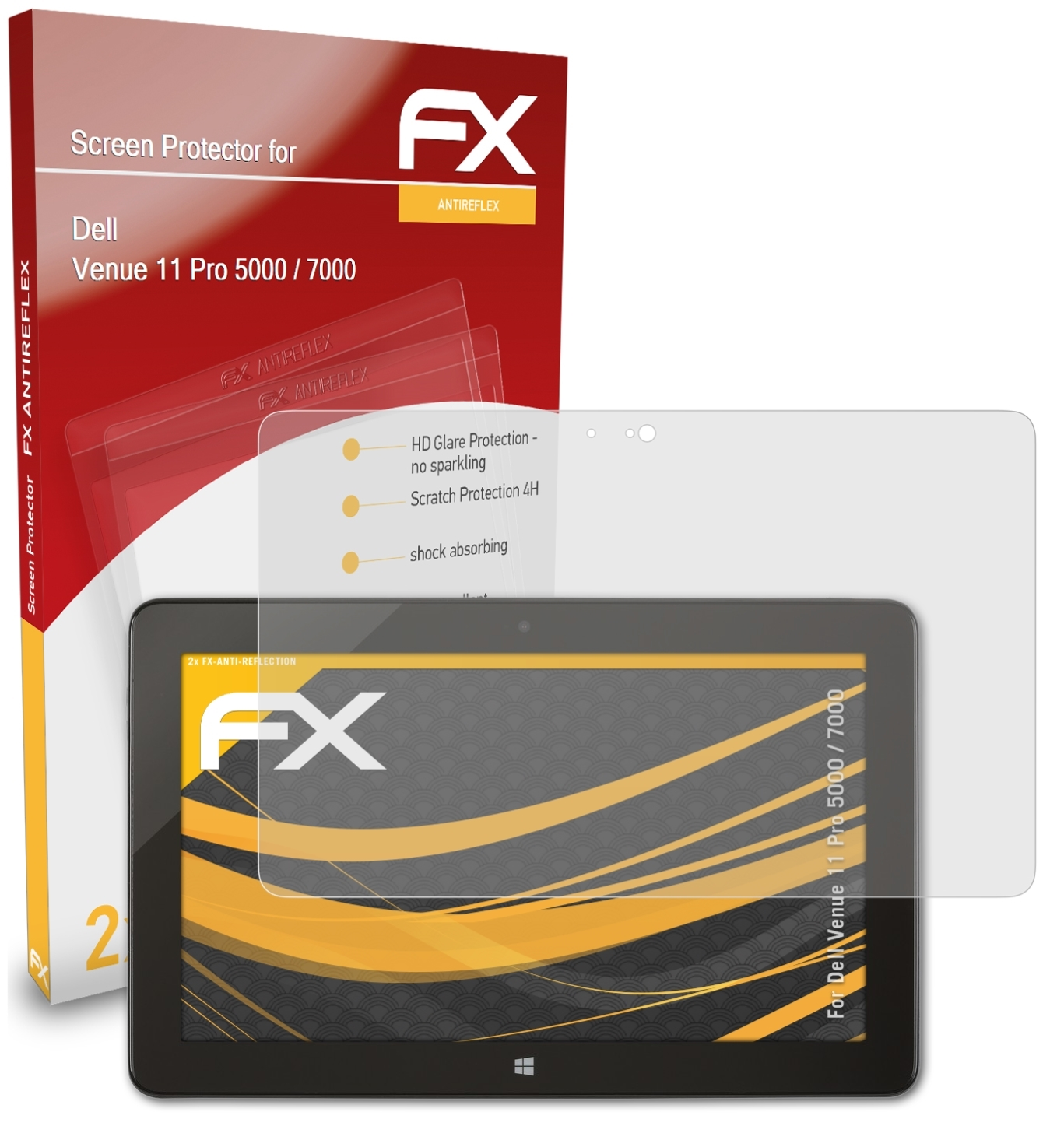 ATFOLIX 2x FX-Antireflex / 11 7000) Venue Displayschutz(für Dell 5000 Pro
