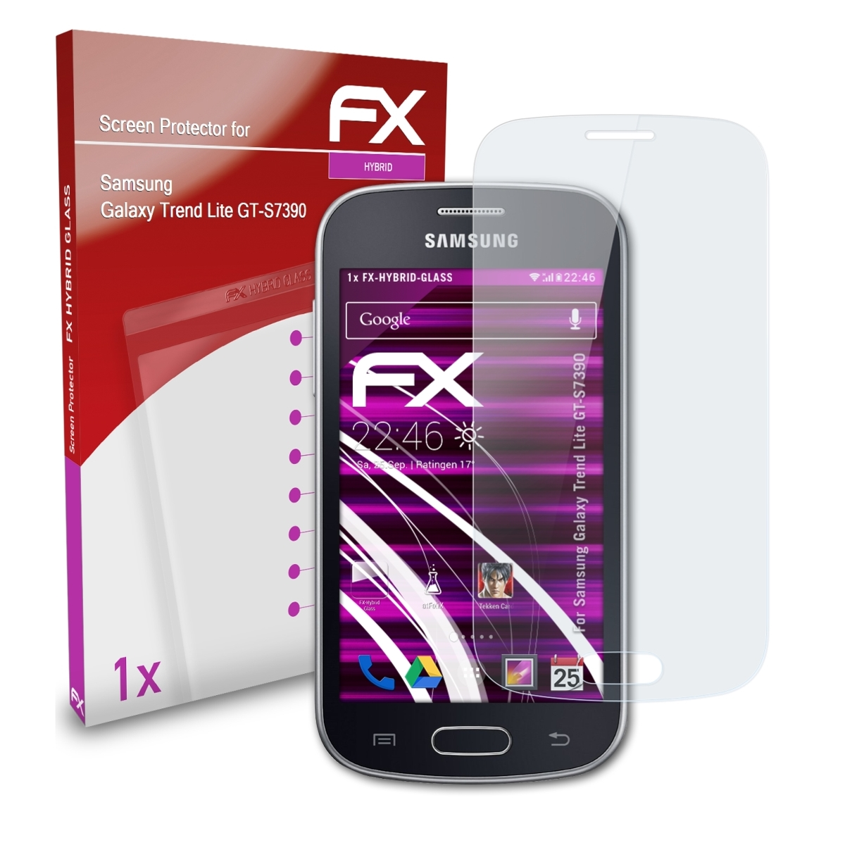 ATFOLIX FX-Hybrid-Glass Schutzglas(für Galaxy Lite Samsung Trend (GT-S7390))