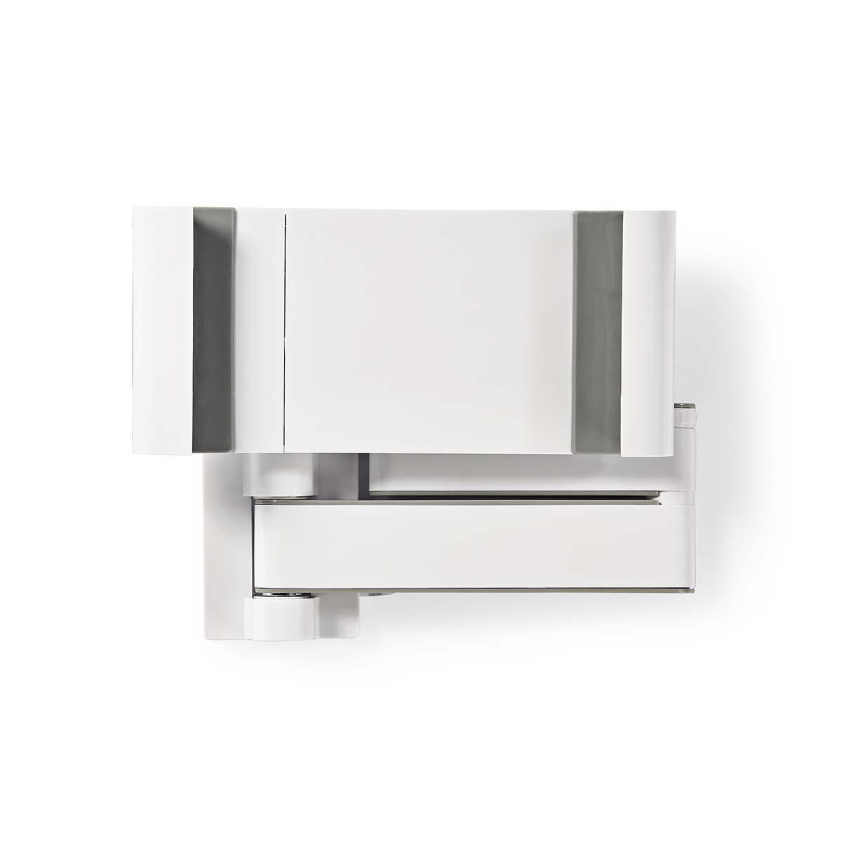 An overhead view of a white cabinet with drawers and a gray accent. White background.