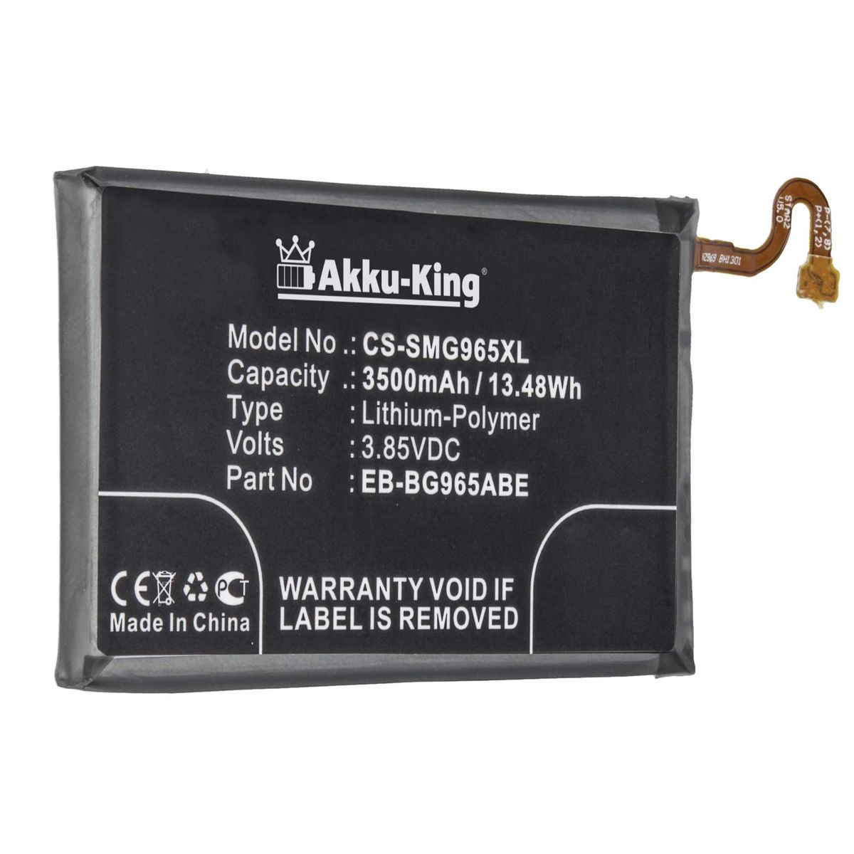 Handy-Akku, mit 3.85 Akku EB-BG965ABA 3500mAh AKKU-KING Volt, kompatibel Samsung Li-Polymer