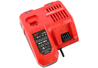 Cargador - Milwaukee Cargador rápido para Baterías 12V-18V de anclaje de carril o de Original Negro | MediaMarkt