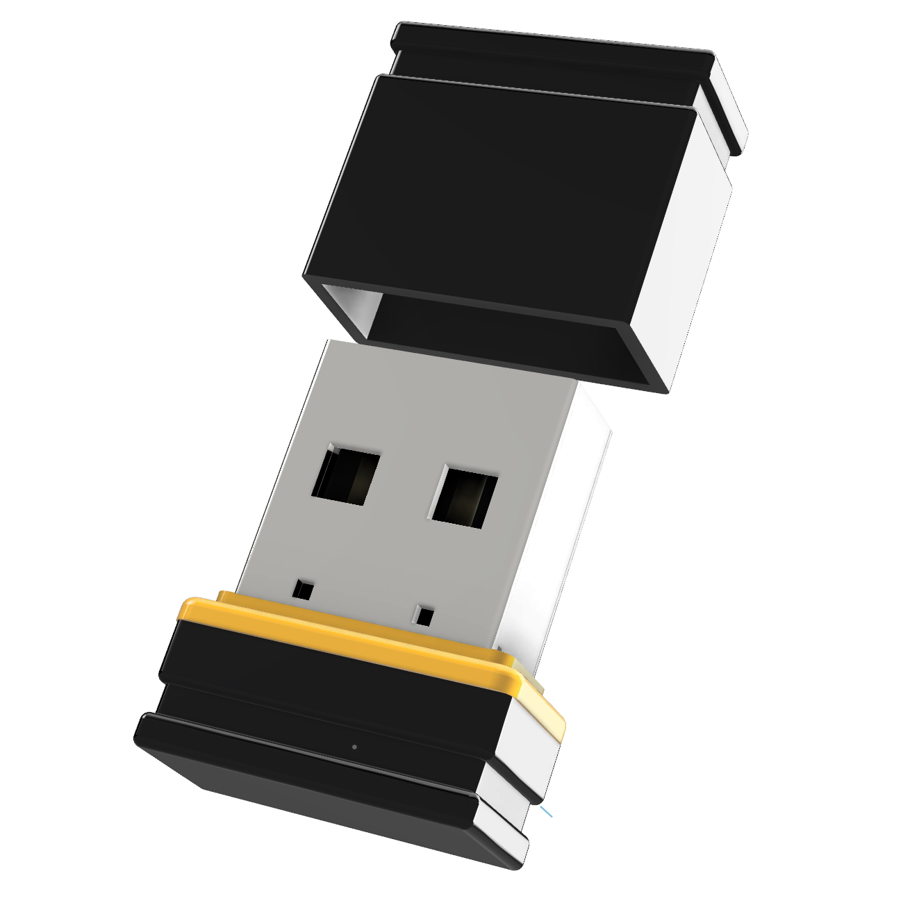 USB GERMANY ®ULTRA Mini P1 USB-Stick 64 GB) (Schwarz/Gelb