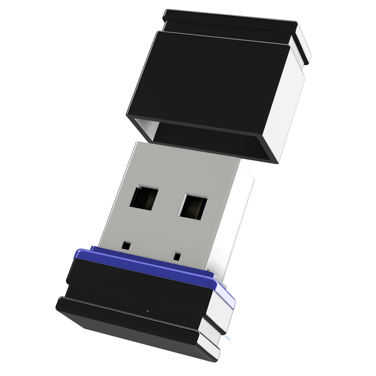 USB GERMANY ®ULTRA Mini P1 32 (Schwarz/Blau, USB-Stick GB)