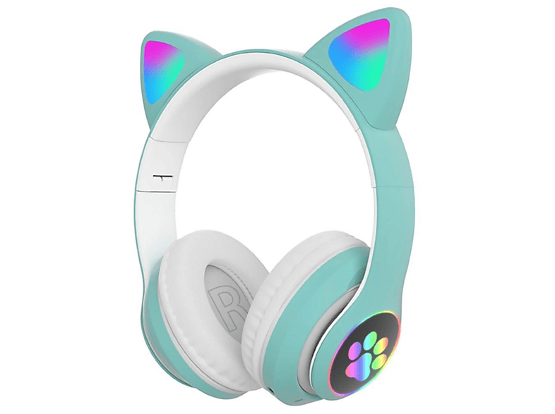 Auriculares infantiles TWS-CAT con orejas de gato luz LED Azul - TWS-CATBL  SMARTEK, Banda para el cuello, Azul