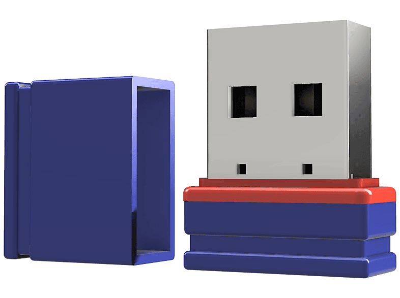 USB GERMANY ®ULTRA USB-Stick P1 GB) (Blau/Rot, Mini 16