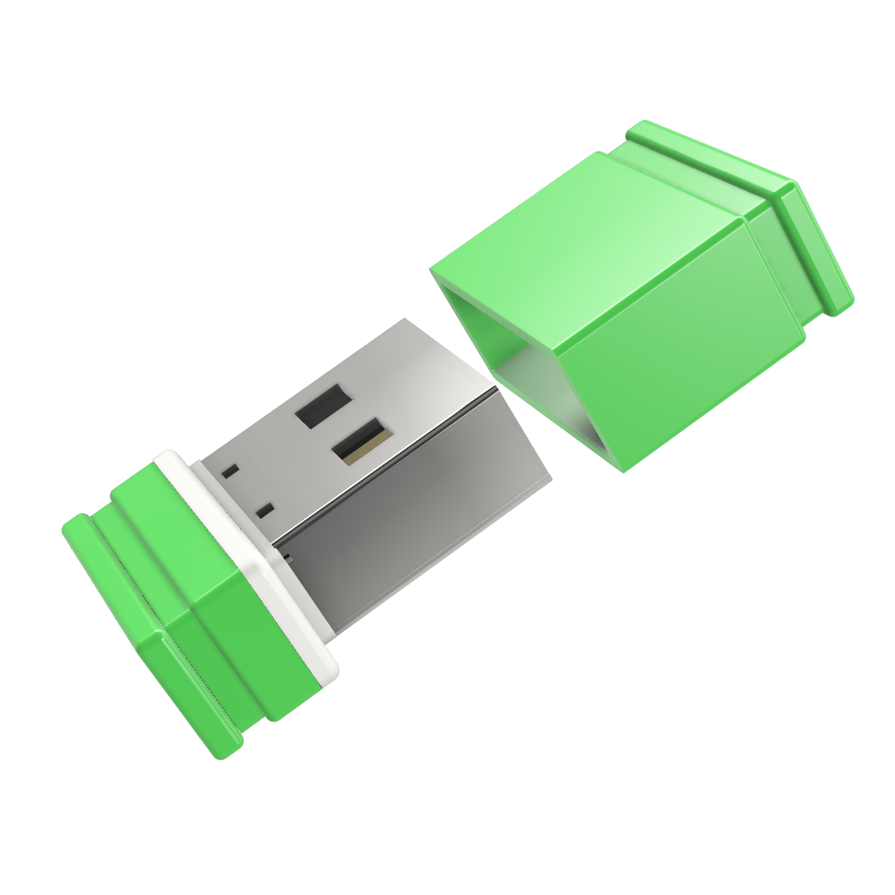 P1 GERMANY Mini USB USB-Stick (Grün/Weiss, GB) ®ULTRA 64