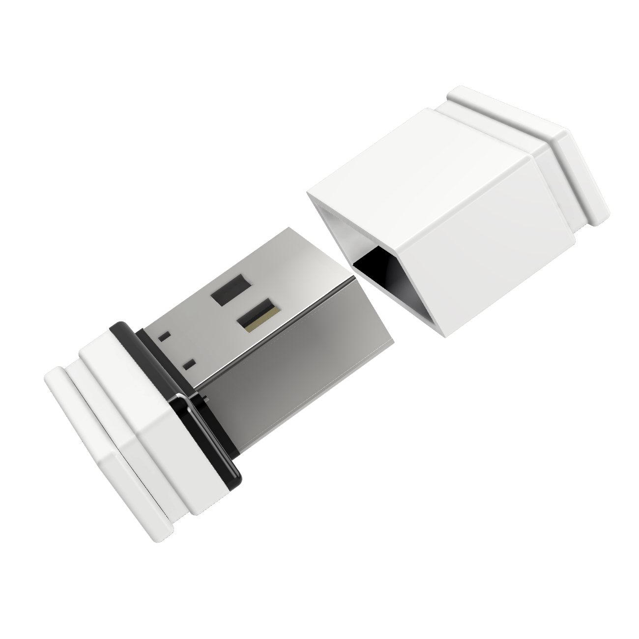 USB GERMANY ®ULTRA Mini P1 USB-Stick 8 (Weiss/Schwarz, GB)