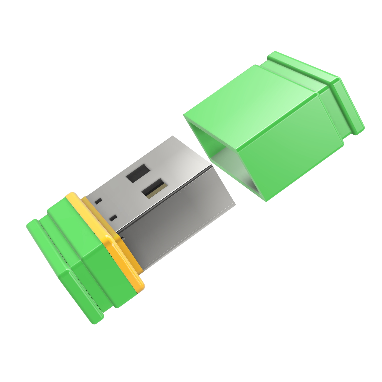 ®ULTRA USB-Stick P1 Mini GB) (Grün/Gelb, USB 64 GERMANY