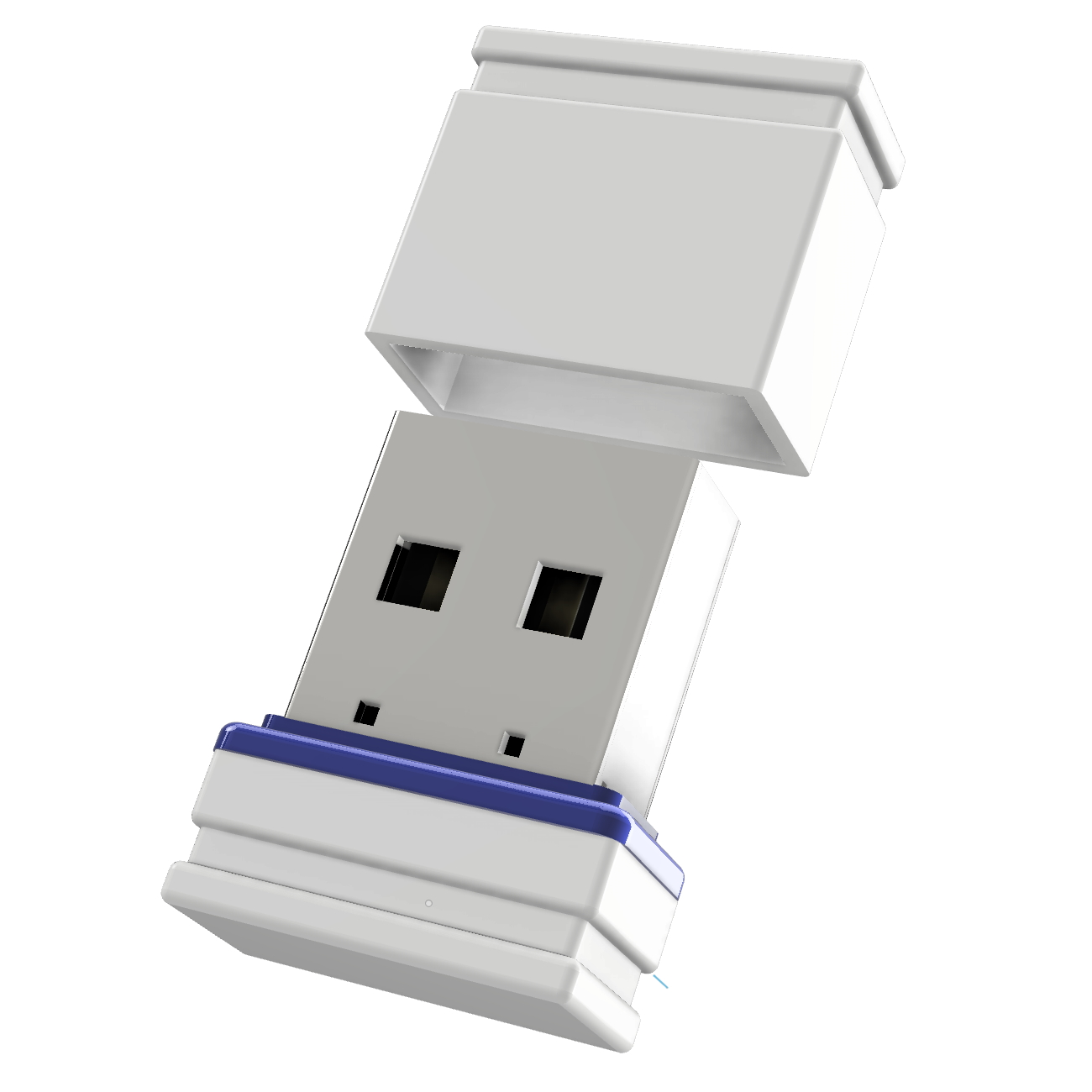 USB GERMANY ®ULTRA Mini 64 P1 (Weiss/Blau, GB) USB-Stick