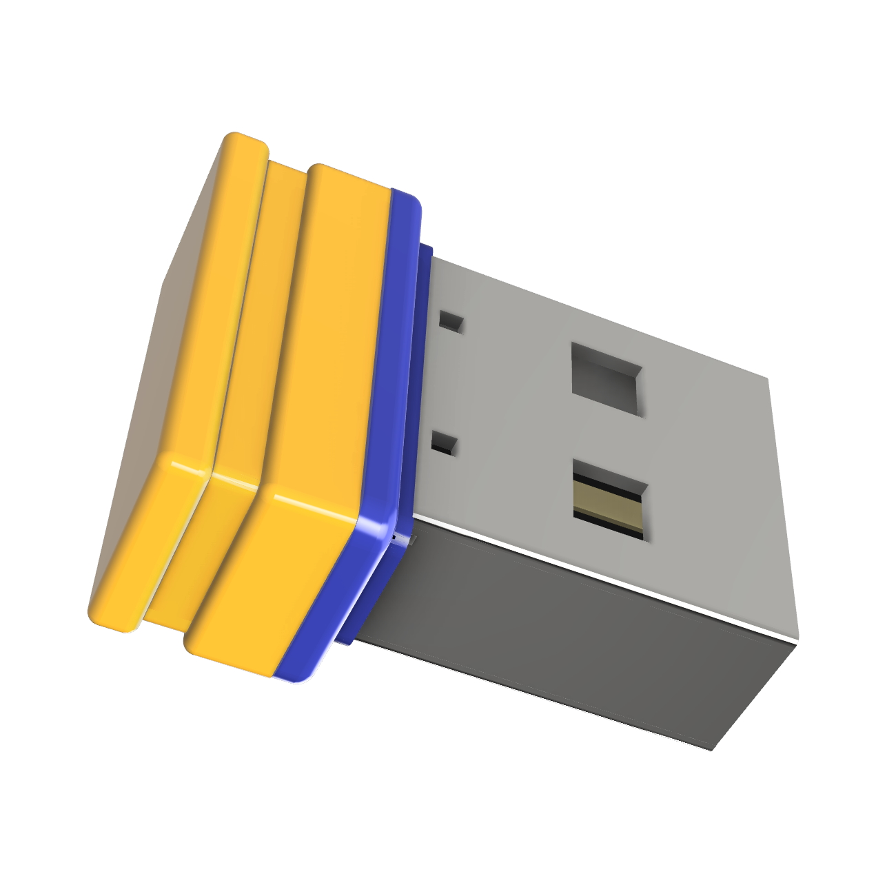 USB GERMANY ®ULTRA Mini P1 1 GB) (Gelb/Blau, USB-Stick