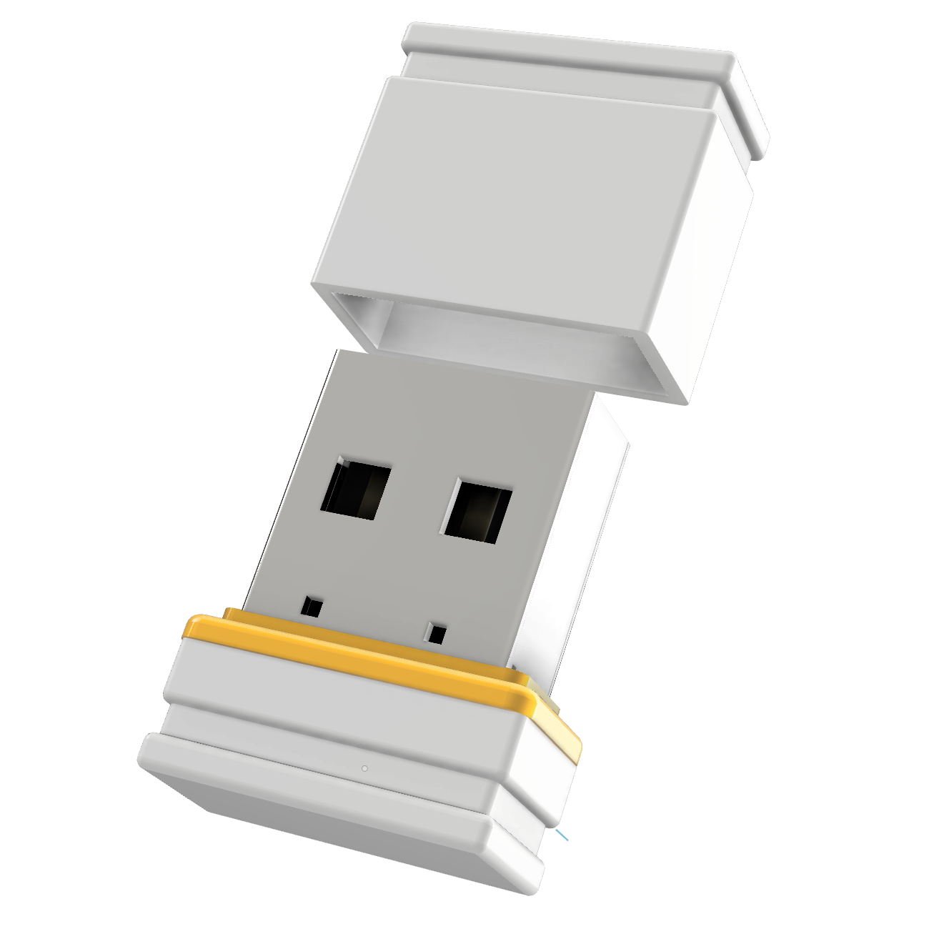 USB GERMANY ®ULTRA Mini 64 P1 (Weiss/Gelb, GB) USB-Stick