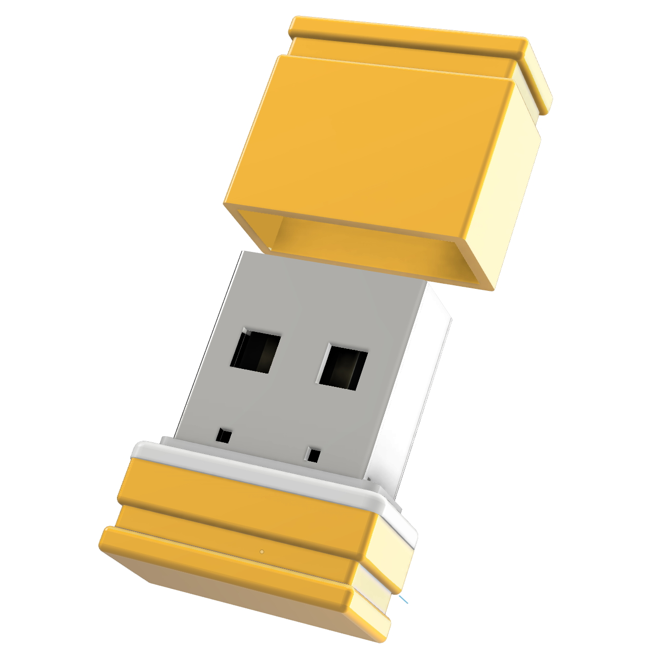 USB GERMANY Mini ®ULTRA P1 USB-Stick 64 (Gelb/Weiss, GB)
