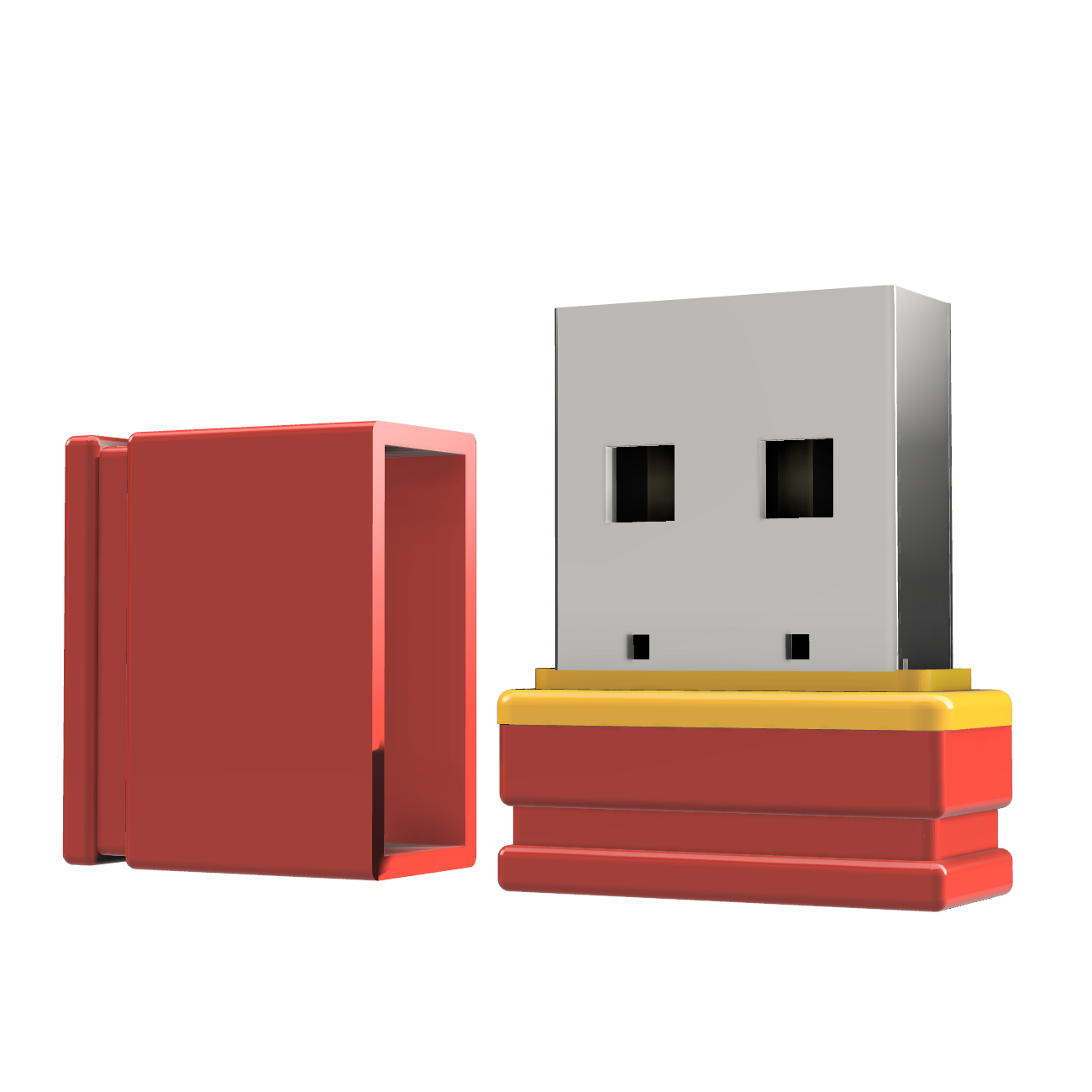 ®ULTRA P1 USB-Stick 1 GB) (Rot/Gelb, USB GERMANY Mini