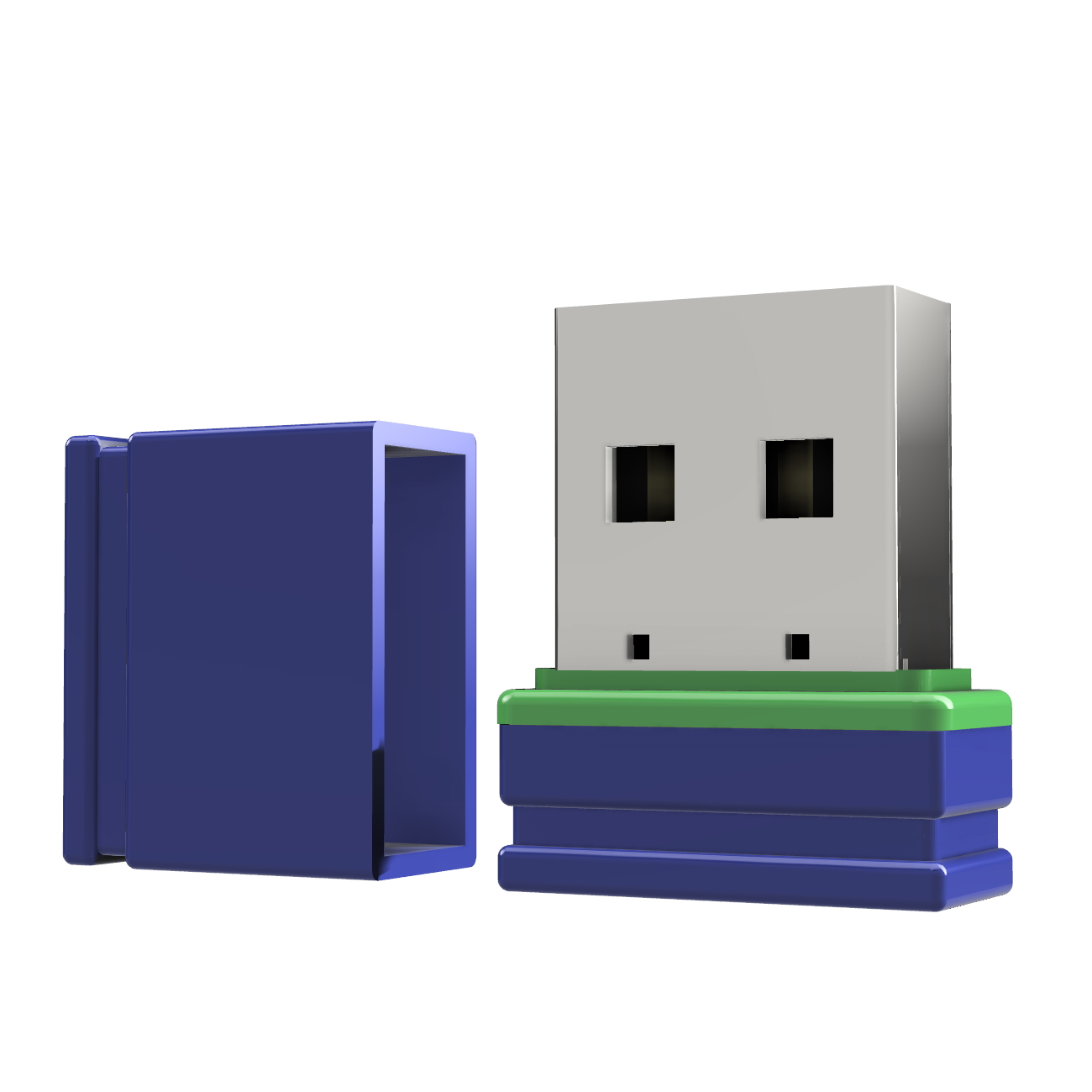 USB GERMANY ®ULTRA Mini 8 (Blau/Grün, USB-Stick P1 GB)