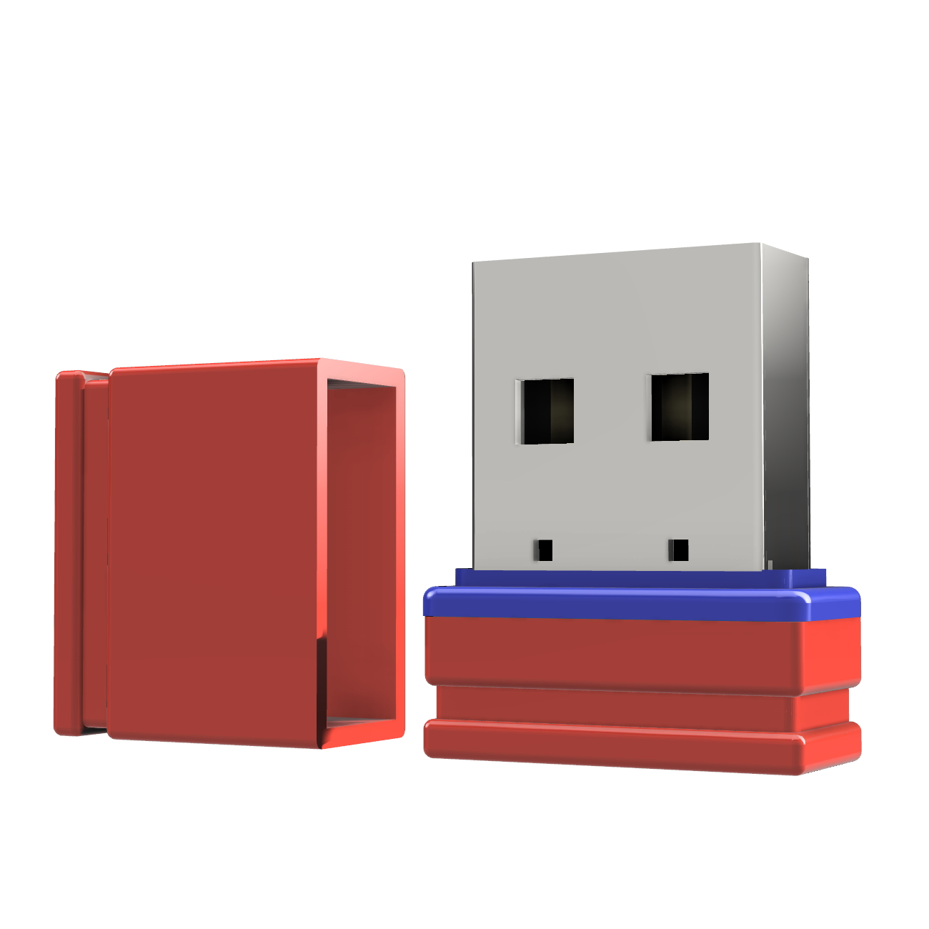 USB GERMANY ®ULTRA Mini P1 GB) (Rot/Blau, 4 USB-Stick