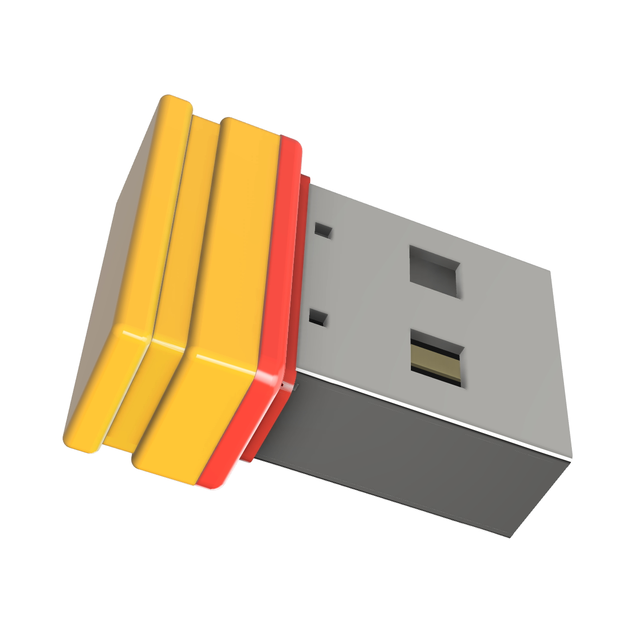 USB GERMANY ®ULTRA Mini 1 USB-Stick P1 (Gelb/Rot, GB)