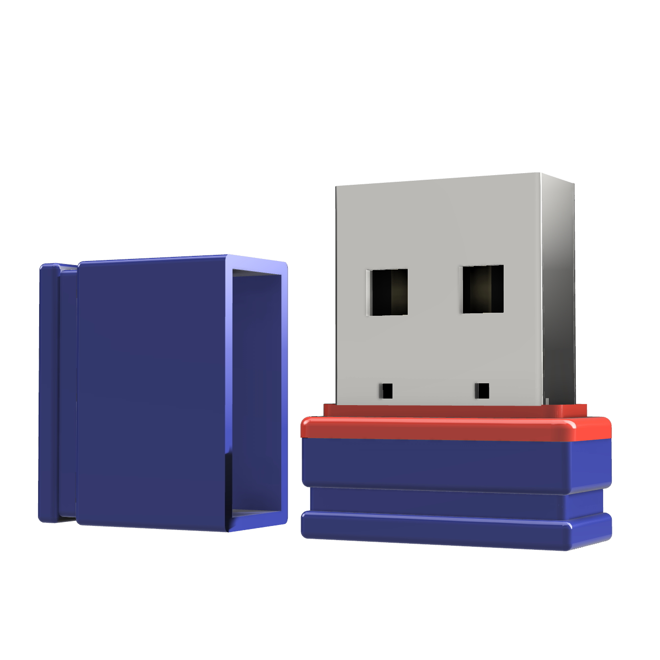 USB GERMANY ®ULTRA Mini USB-Stick (Blau/Rot, P1 4 GB)