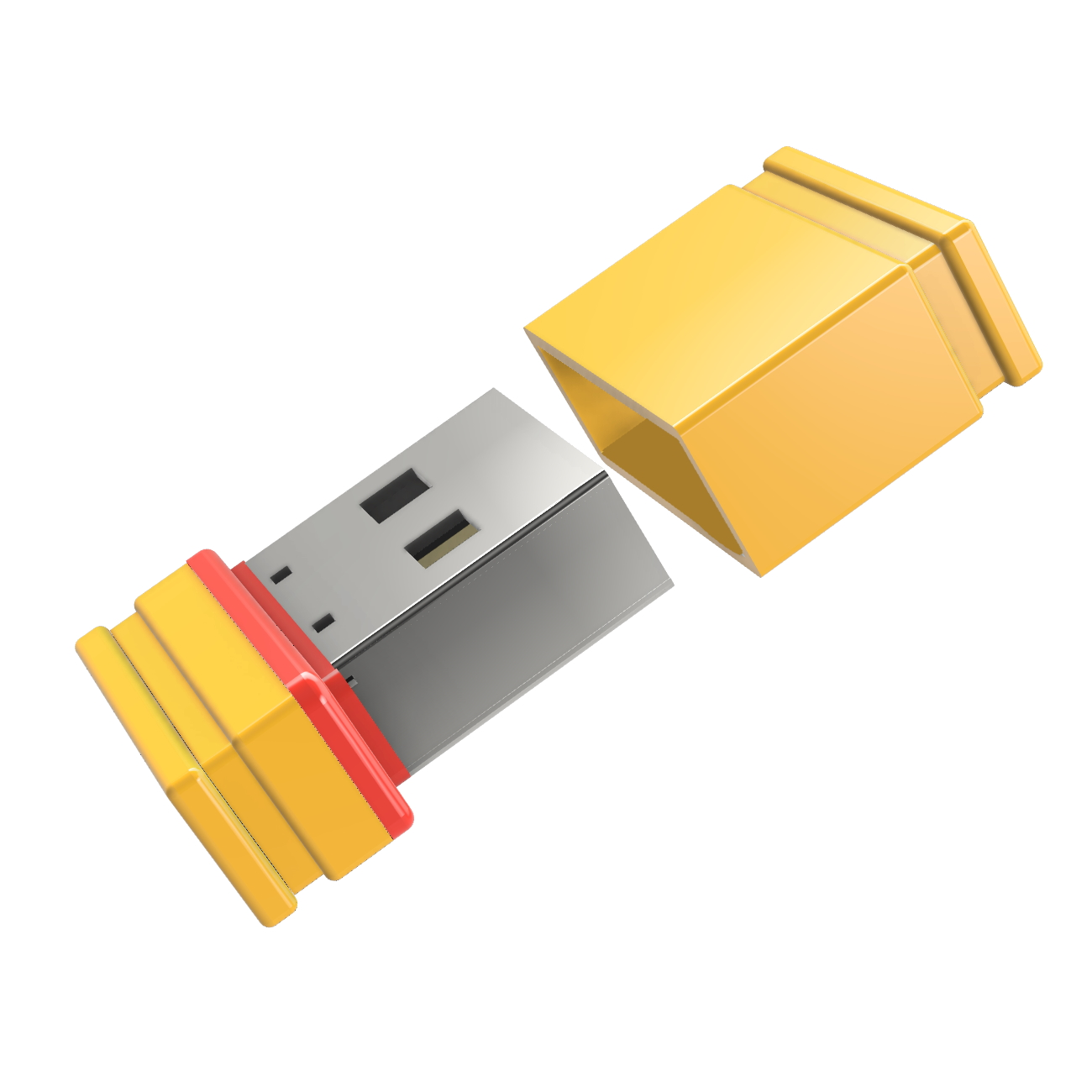 USB GERMANY ®ULTRA (Gelb/Rot, Mini P1 GB) 2 USB-Stick