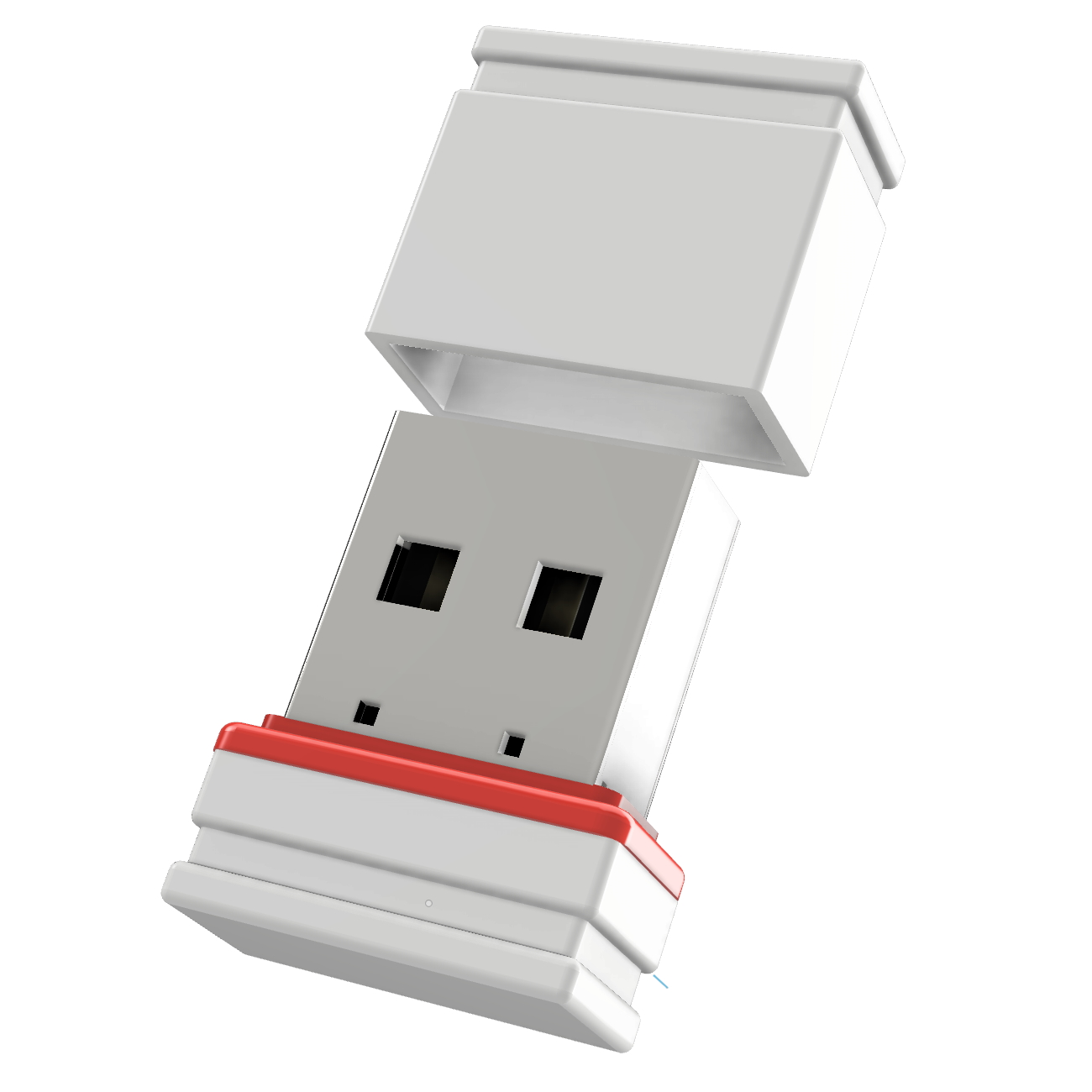 USB-Stick P1 16 USB (Weiss/Rot, ®ULTRA Mini GERMANY GB)