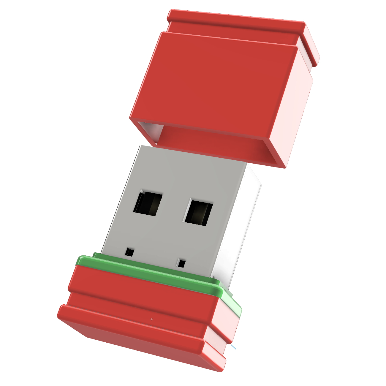 USB GERMANY ®ULTRA Mini 4 USB-Stick P1 (Rot/Grün, GB)