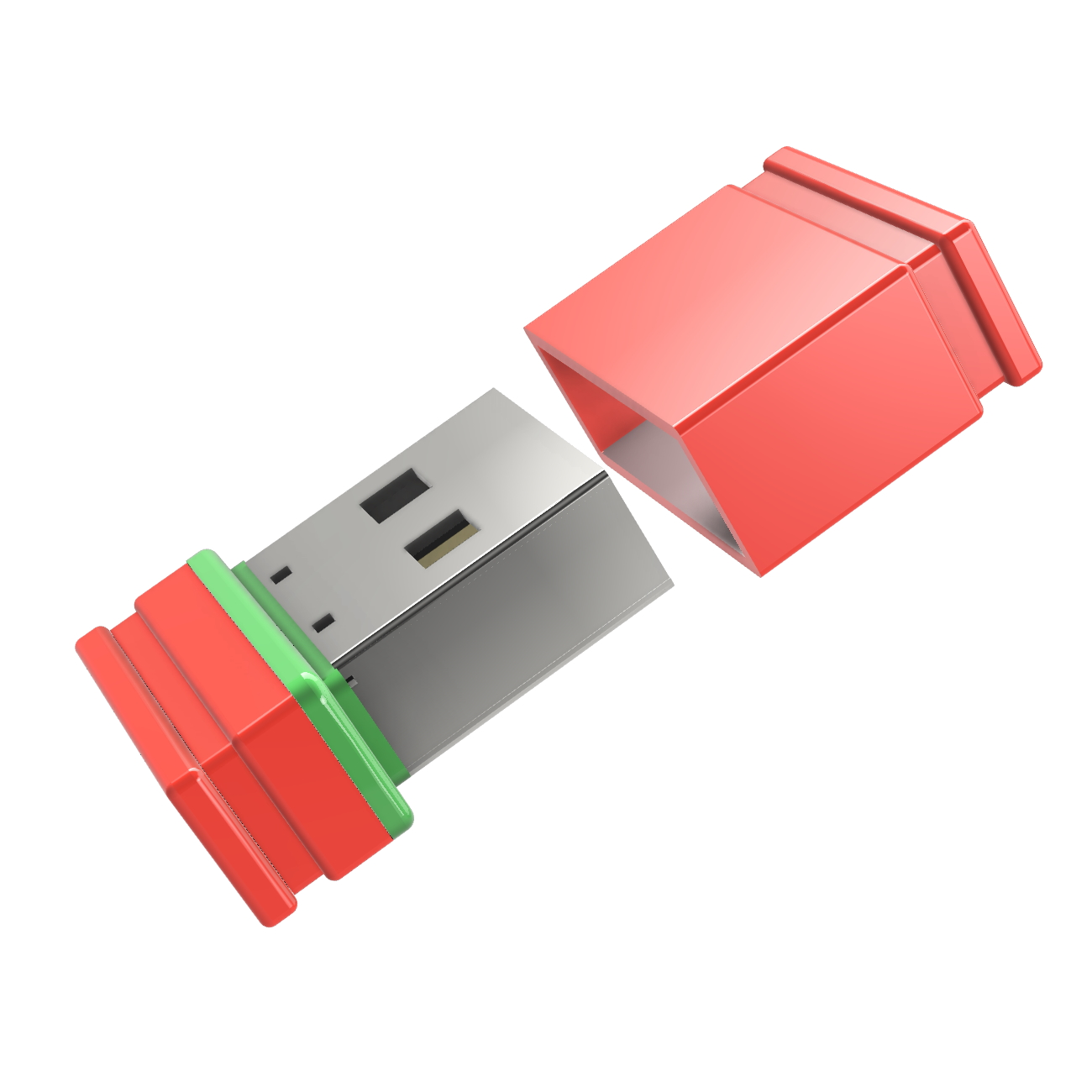 USB GERMANY ®ULTRA Mini 4 USB-Stick P1 (Rot/Grün, GB)