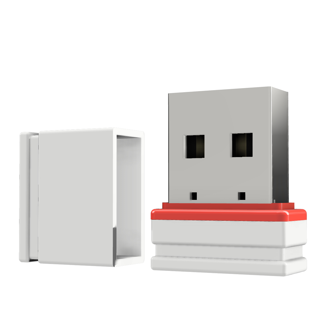 USB GERMANY ®ULTRA Mini USB-Stick (Weiss/Rot, GB) 2 P1