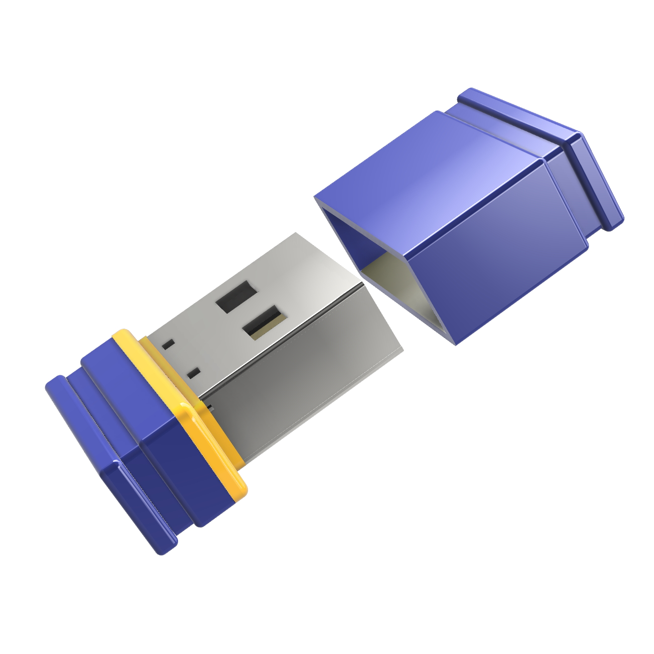 USB GERMANY ®ULTRA P1 GB) 2 Mini (Blau/Gelb, USB-Stick
