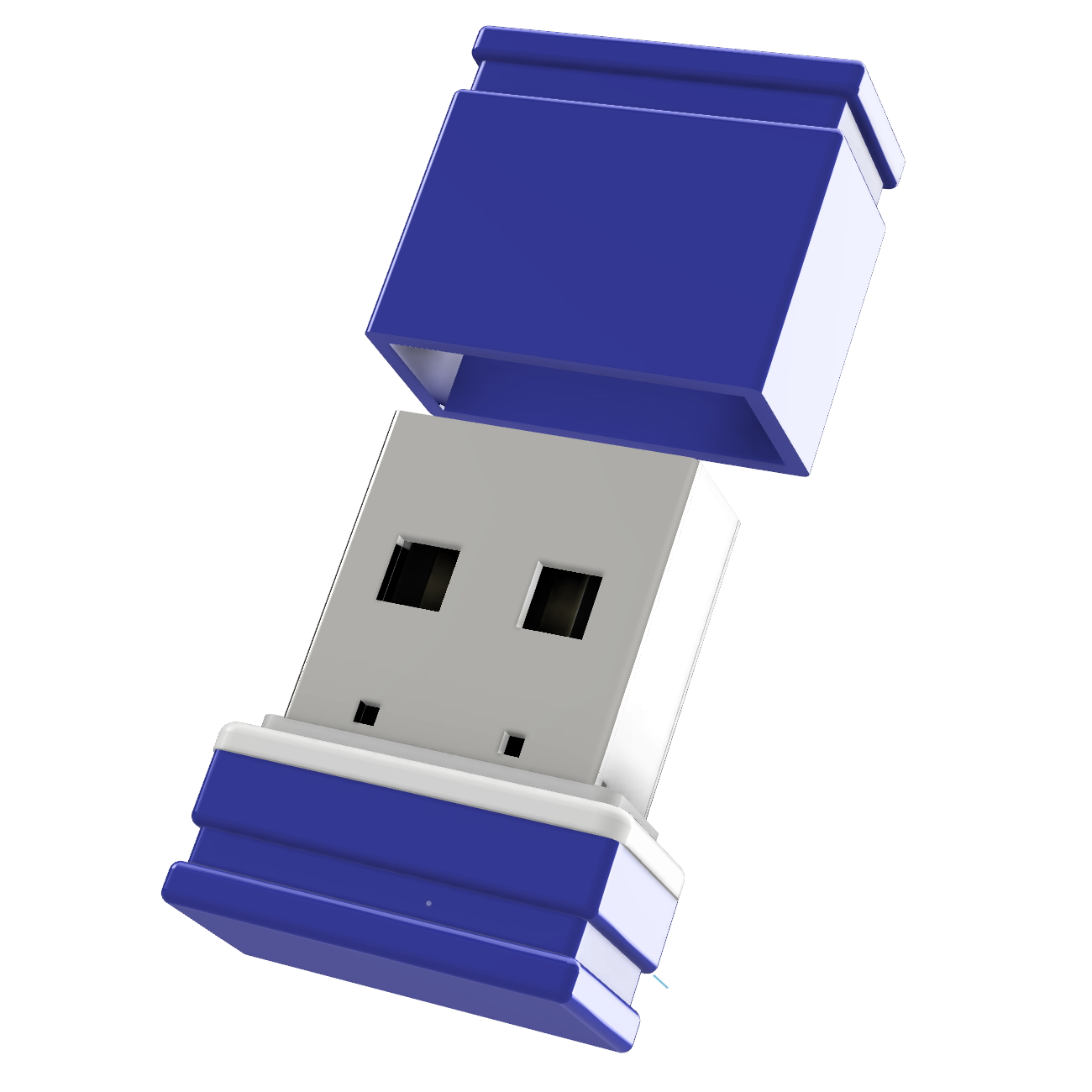 USB GERMANY ®ULTRA Mini P1 USB-Stick (Blau/Weiss, 64 GB)