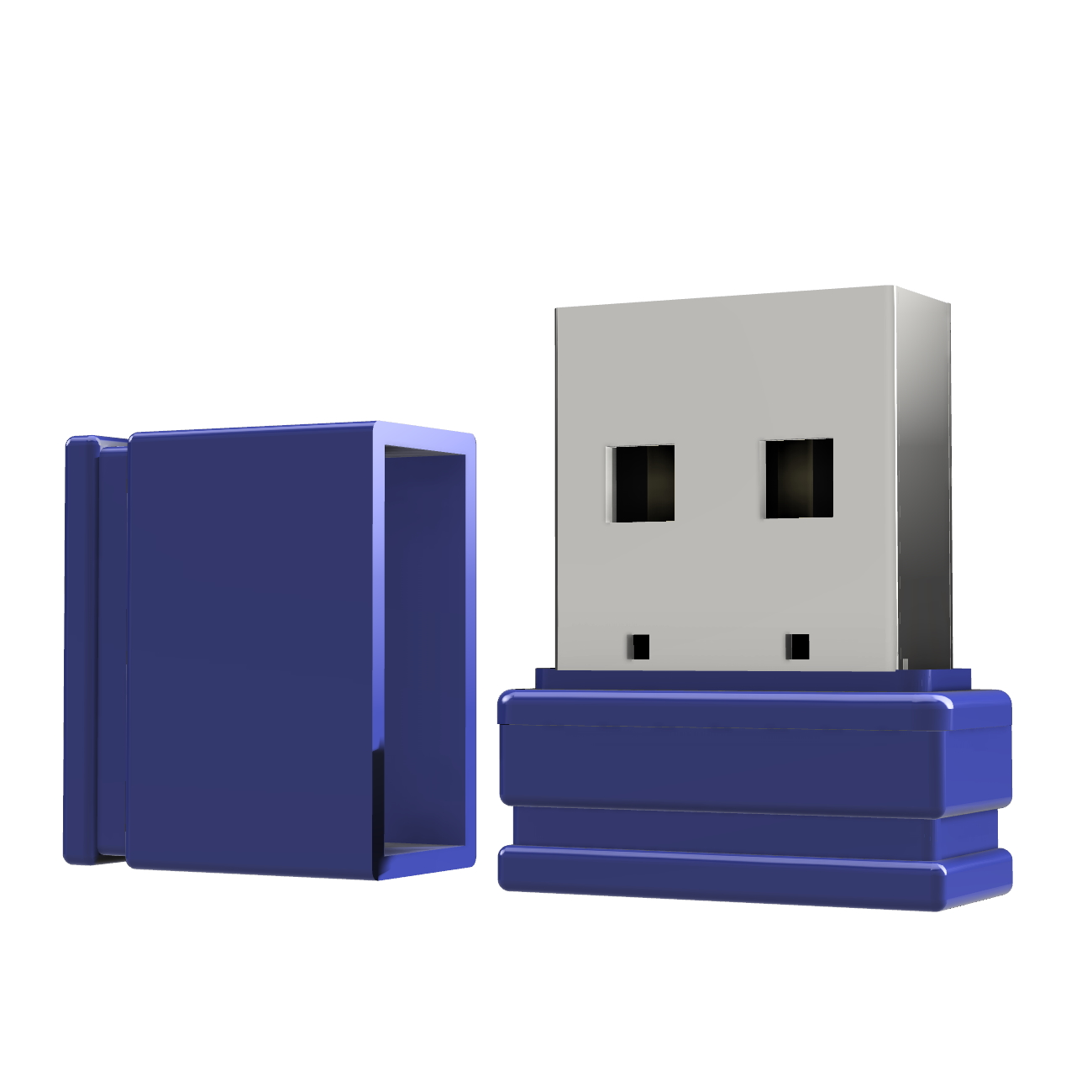 Mini GERMANY USB-Stick ®ULTRA 2 GB) (Blau, P1 USB