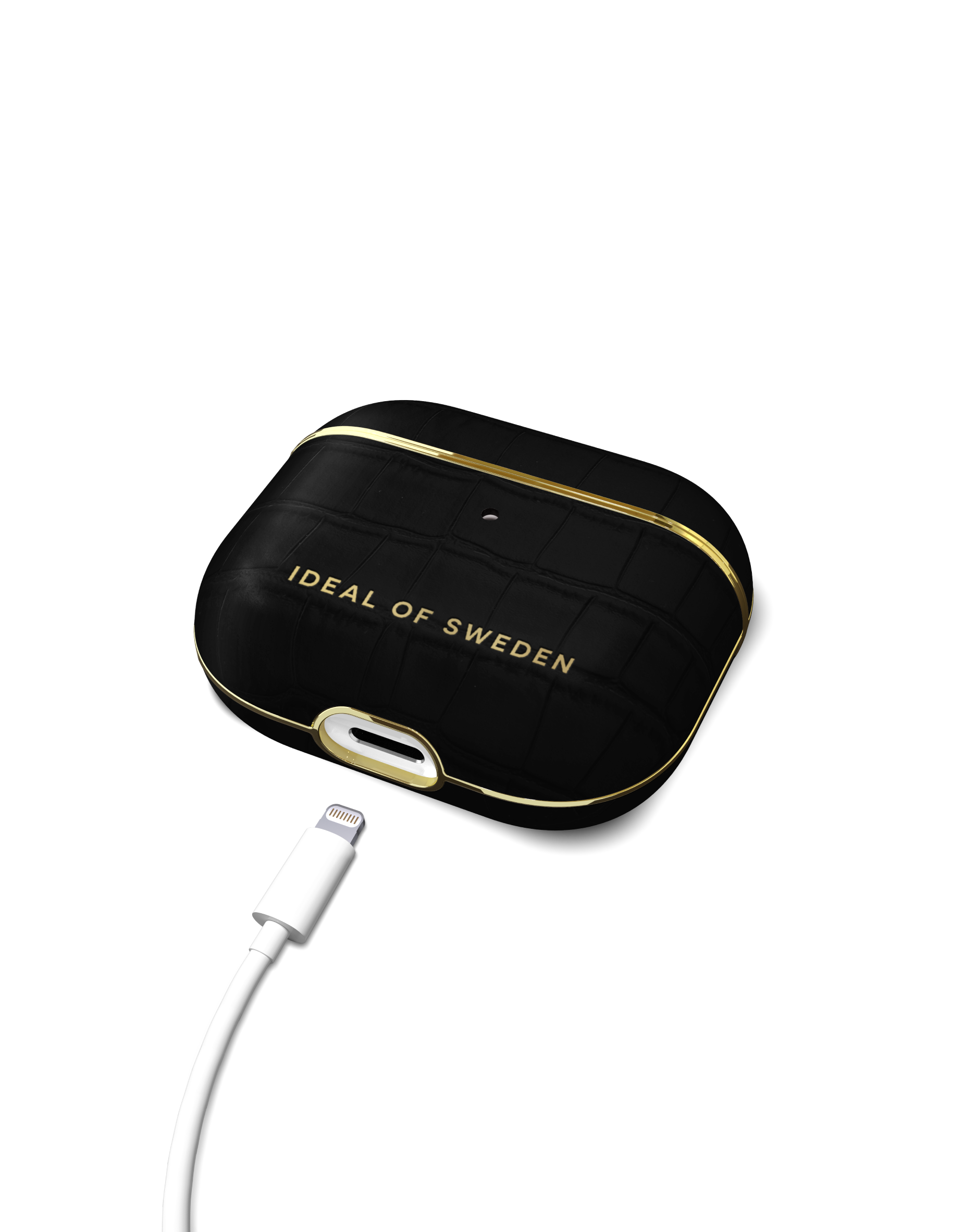 CaseKopfhörer-Schutzhülle Apple AirPod IDEAL SWEDEN passend Black Croco OF für: IDFAPC-G4-207