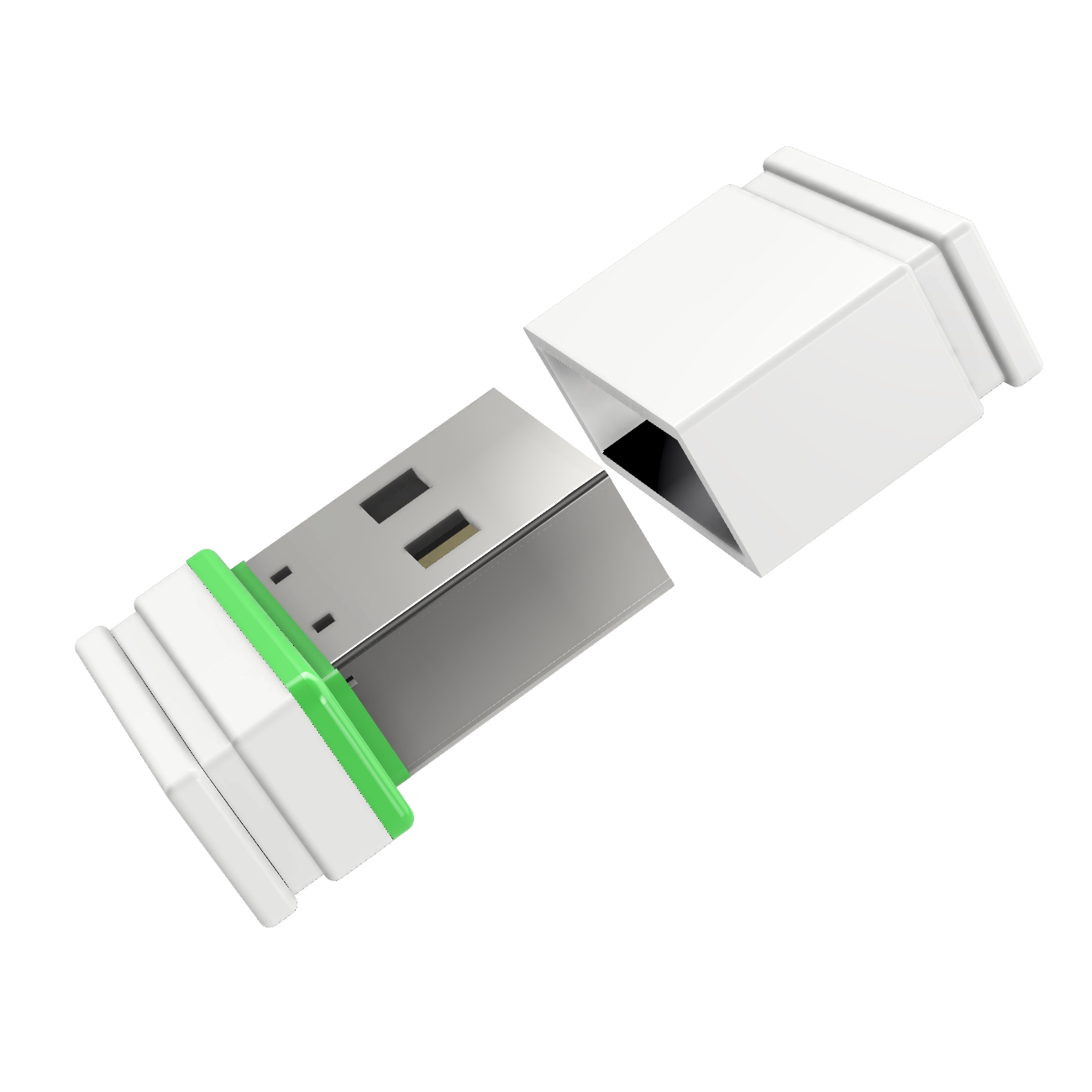 USB GERMANY (Weiss/Grün, 4 GB) ®ULTRA Mini USB-Stick P1