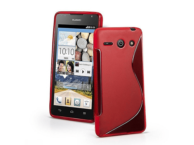 Backcover, Rot, S-Line - CASEONLINE Ascend Multicolor Y530, Huawei,