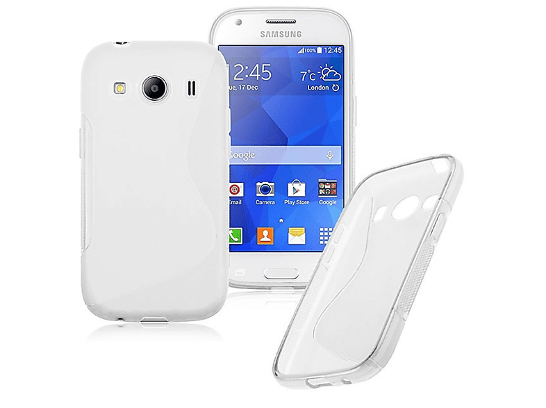 S-Line Backcover, Galaxy Samsung, Weiß, Ace Multicolor 4, CASEONLINE -