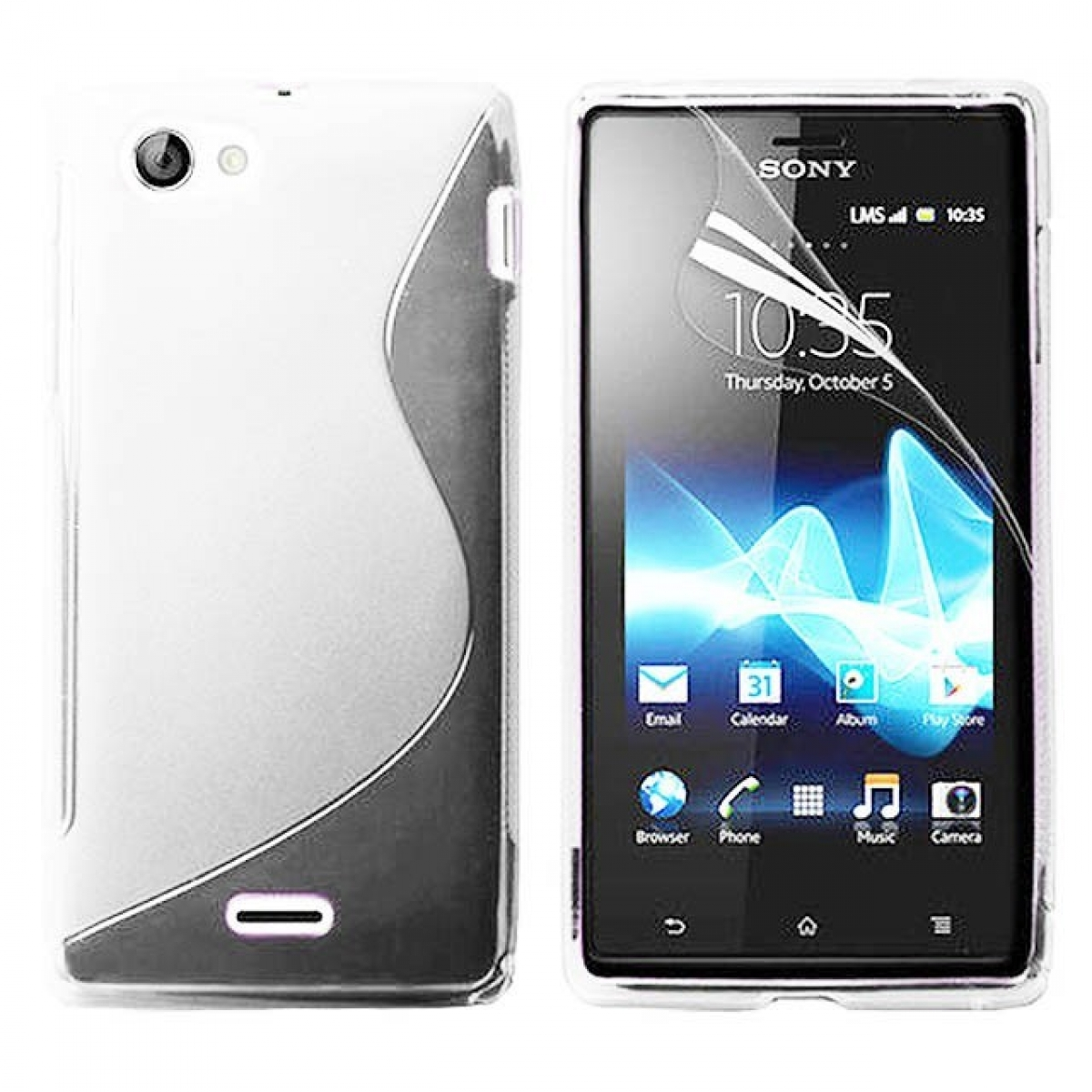 CASEONLINE S-Line Sony, Transparent, Xperia - Multicolor J, Backcover