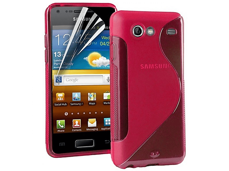 Galaxy Advance, S S-Line Multicolor Backcover, Pink, CASEONLINE - Samsung,