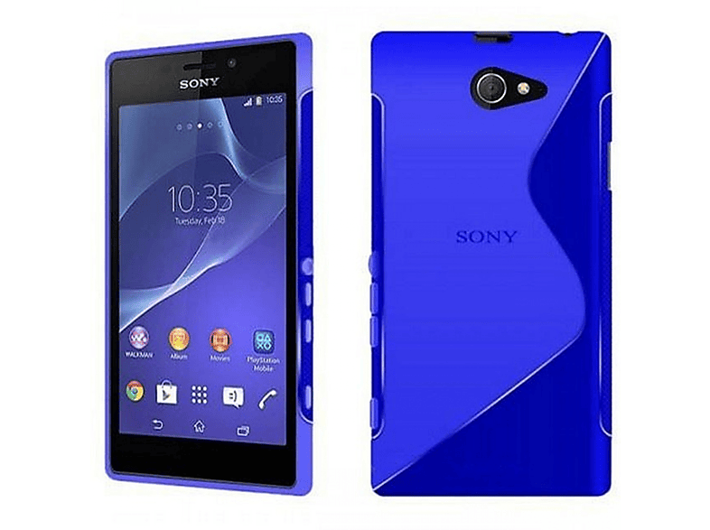 Sony, Blau, M2, - Xperia Backcover, S-Line CASEONLINE Multicolor