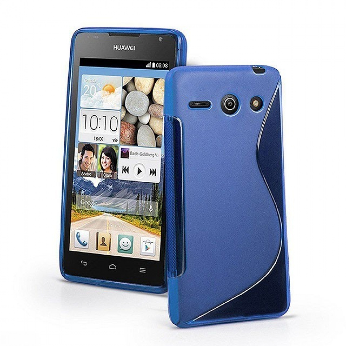 Huawei, - Ascend Blau, Multicolor Backcover, Y530, CASEONLINE S-Line