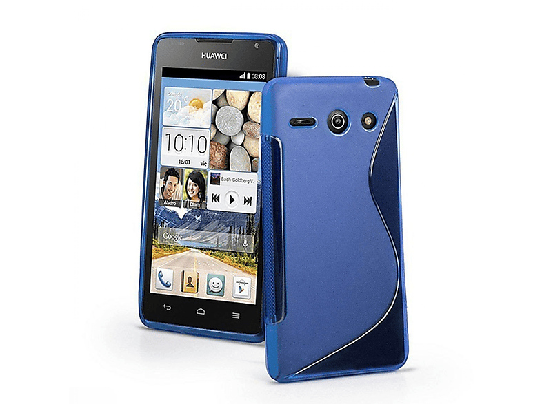 Huawei, - Ascend Blau, Multicolor Backcover, Y530, CASEONLINE S-Line
