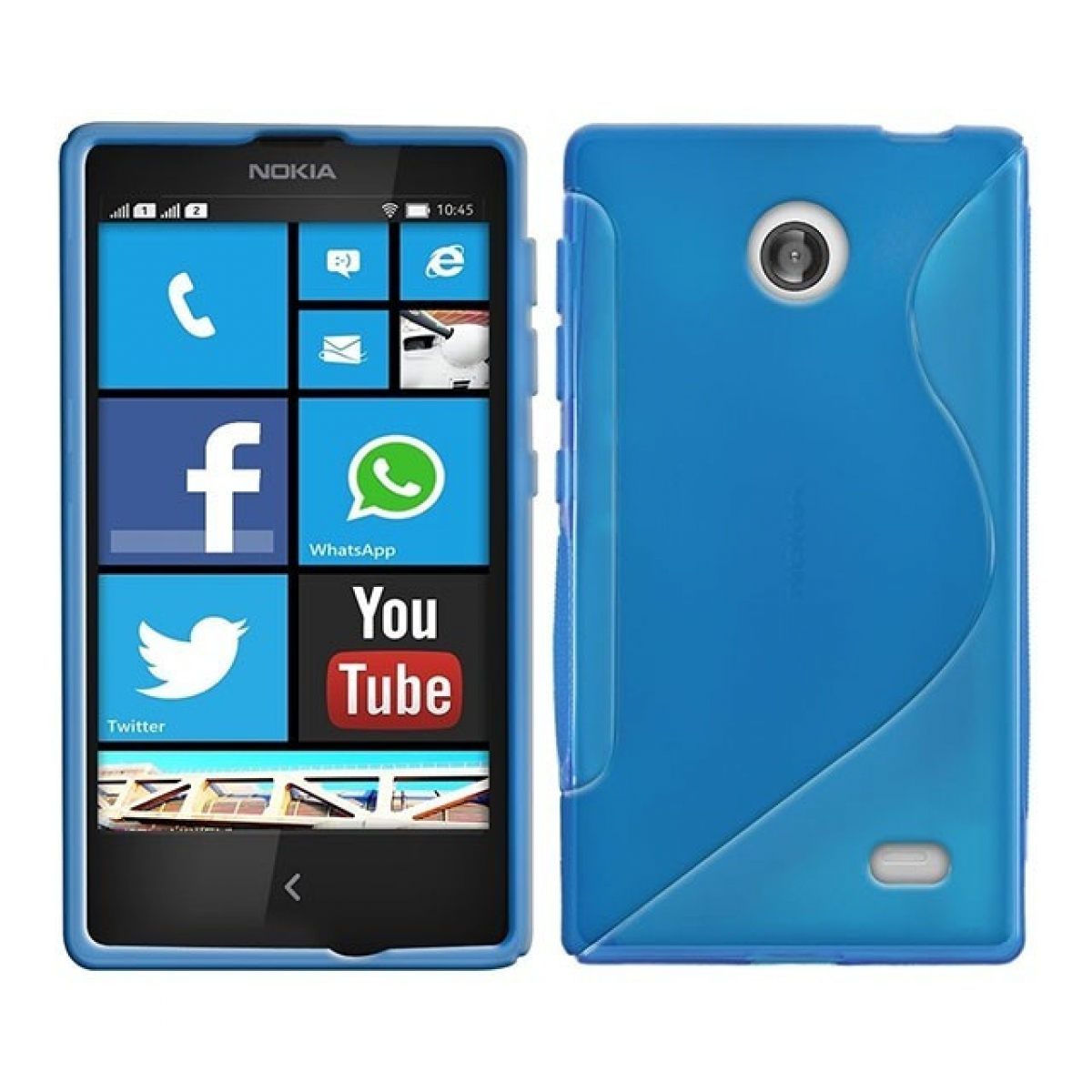 CASEONLINE S-Line - Blau, Nokia, X, Backcover, Multicolor