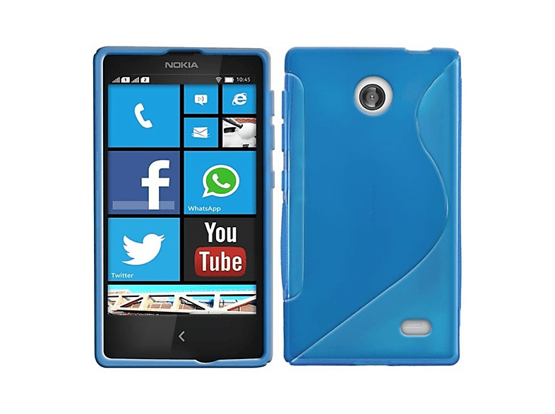 CASEONLINE S-Line Blau, Multicolor Nokia, - Backcover, X