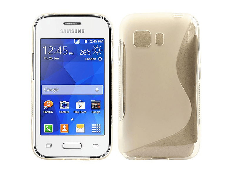 CASEONLINE S-Line - Transparent, Galaxy 2, Young Samsung, Multicolor Backcover