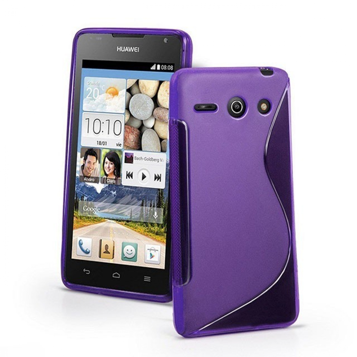 Ascend - Y530, Huawei, S-Line CASEONLINE Multicolor Violett, Backcover,