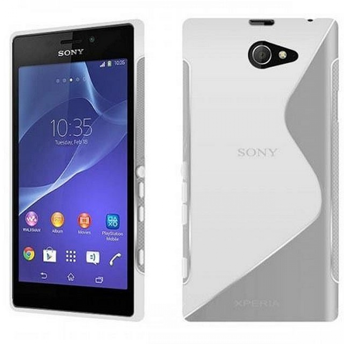 CASEONLINE S-Line - Transparent, Sony, Multicolor Backcover, M2, Xperia