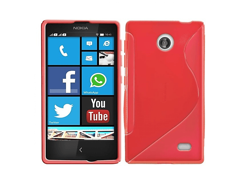 CASEONLINE S-Line - Rot, Backcover, Nokia, X, Multicolor