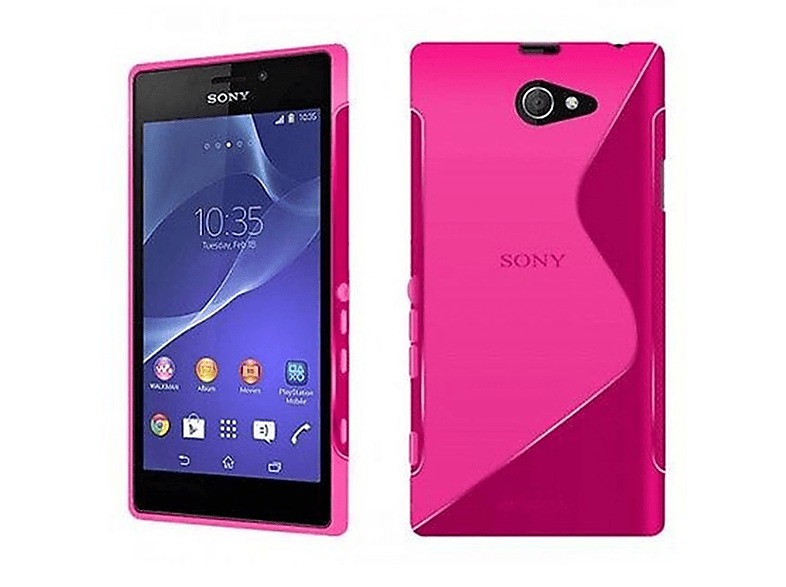 - CASEONLINE M2, Multicolor S-Line Pink, Xperia Backcover, Sony,